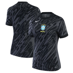 Brazil National Team Women's 2024 Goalkeeper Replica Stadium Jersey Anthracite - Nike