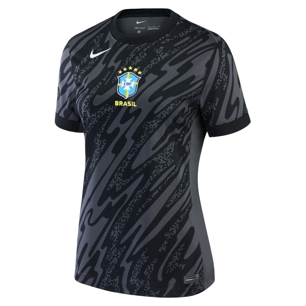 Brazil National Team Women's 2024 Goalkeeper Replica Stadium Jersey Anthracite - Nike