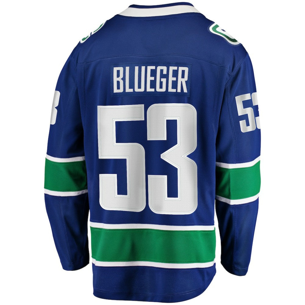 Teddy Blueger Vancouver Canucks Fanatics Home Breakaway Jersey On Sale