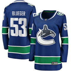 Teddy Blueger Vancouver Canucks Fanatics Women's Home Breakaway Player Jersey Online