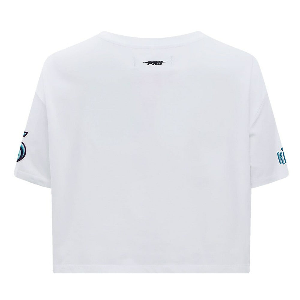 Seattle Kraken Pro Standard Women's Boxy Script Tail Cropped T-Shirt For Sale