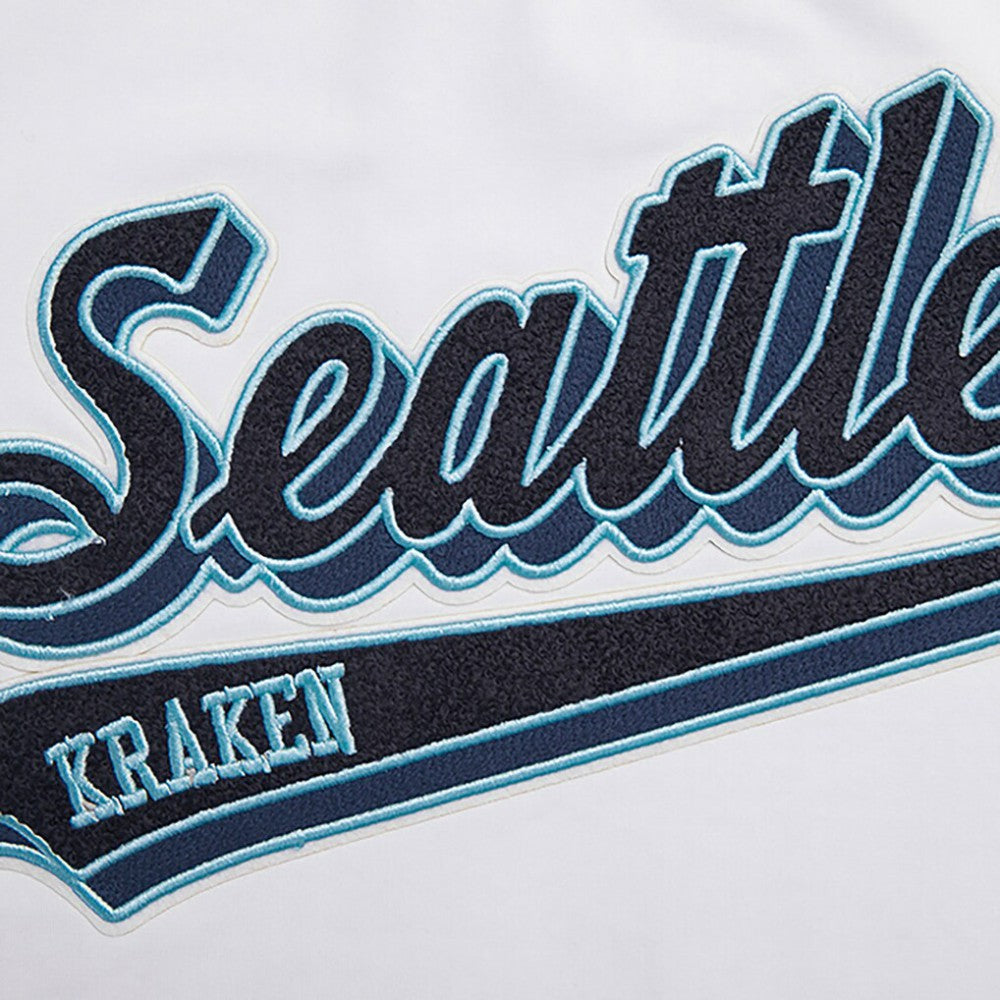 Seattle Kraken Pro Standard Women's Boxy Script Tail Cropped T-Shirt For Sale