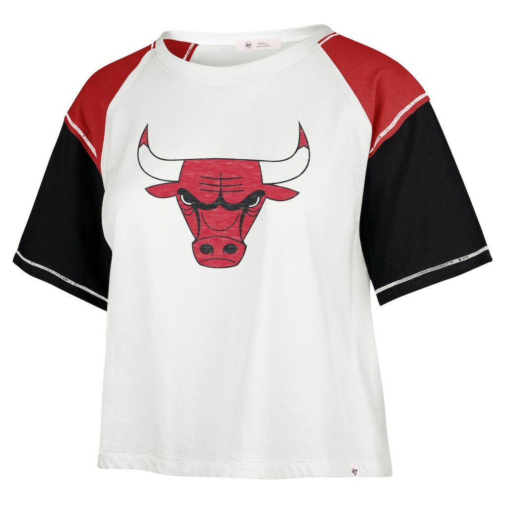 Chicago Bulls '47 Women's Premier Raglan Cropped T-Shirt sale Online