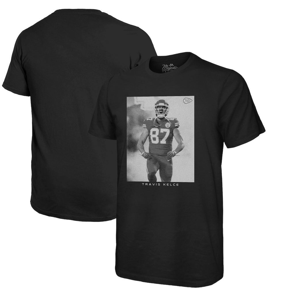 Kansas City Chiefs  Travis Kelce  Majestic Threads Player Graphic Oversized T-Shirt