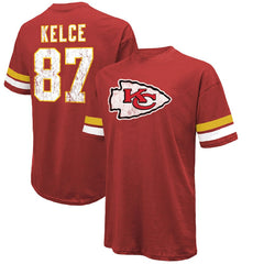 Kansas City Chiefs  Travis Kelce  Majestic Threads Name & Number Oversized Fit T-Shirt