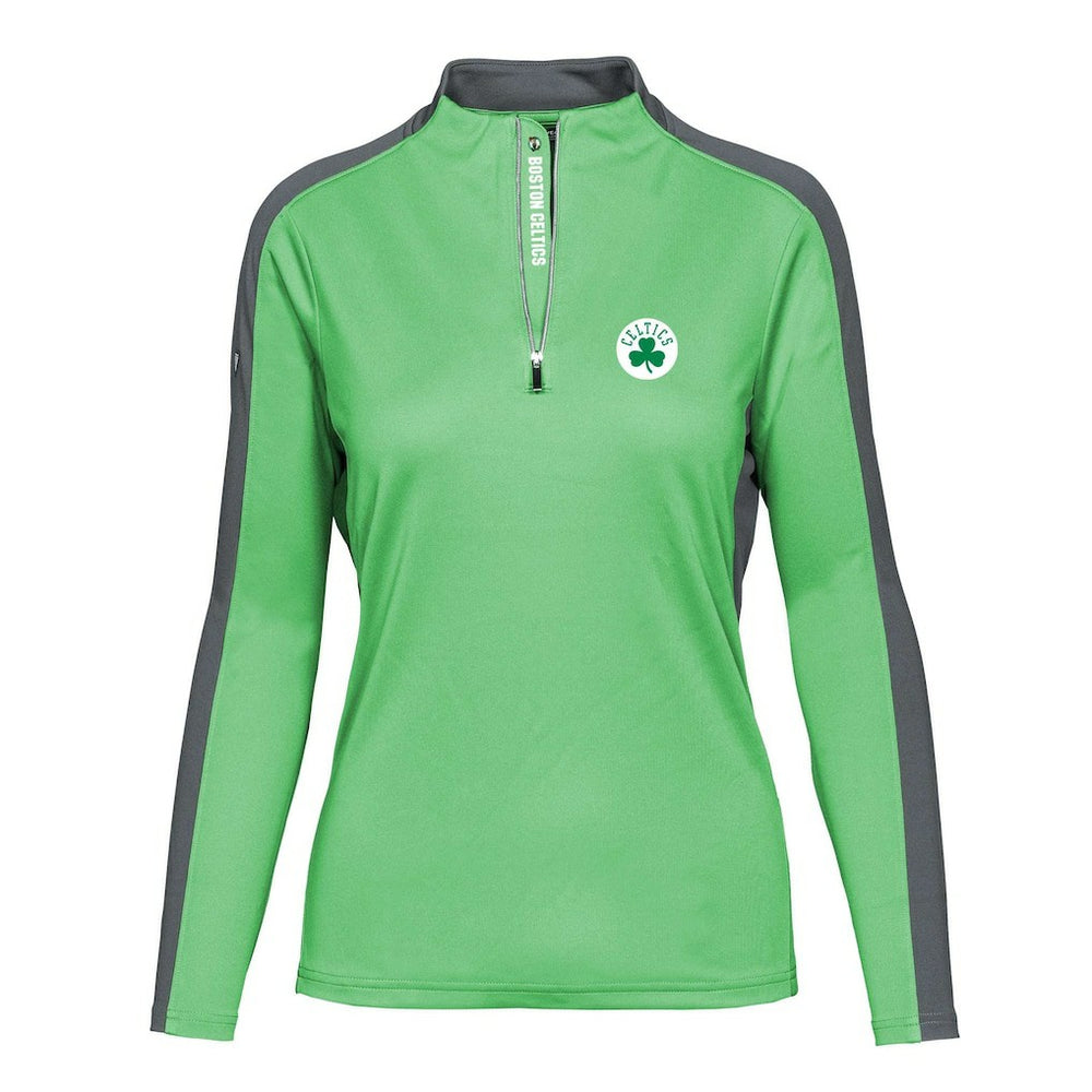 Boston Celtics Levelwear Women's Remi Insignia Core Quarter-Zip Pullover Top Discount