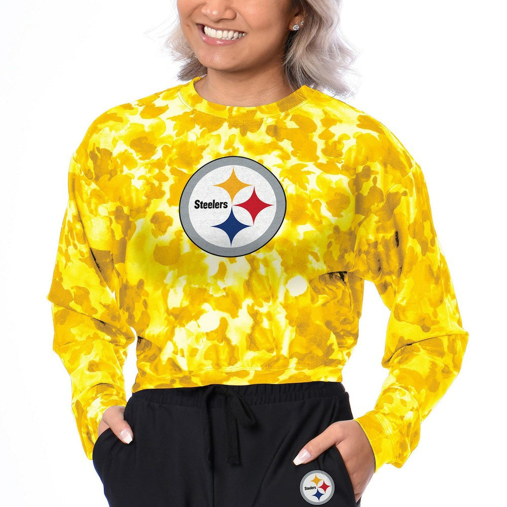 Pittsburgh Steelers  Certo Women's Cropped Long Sleeve T-Shirt