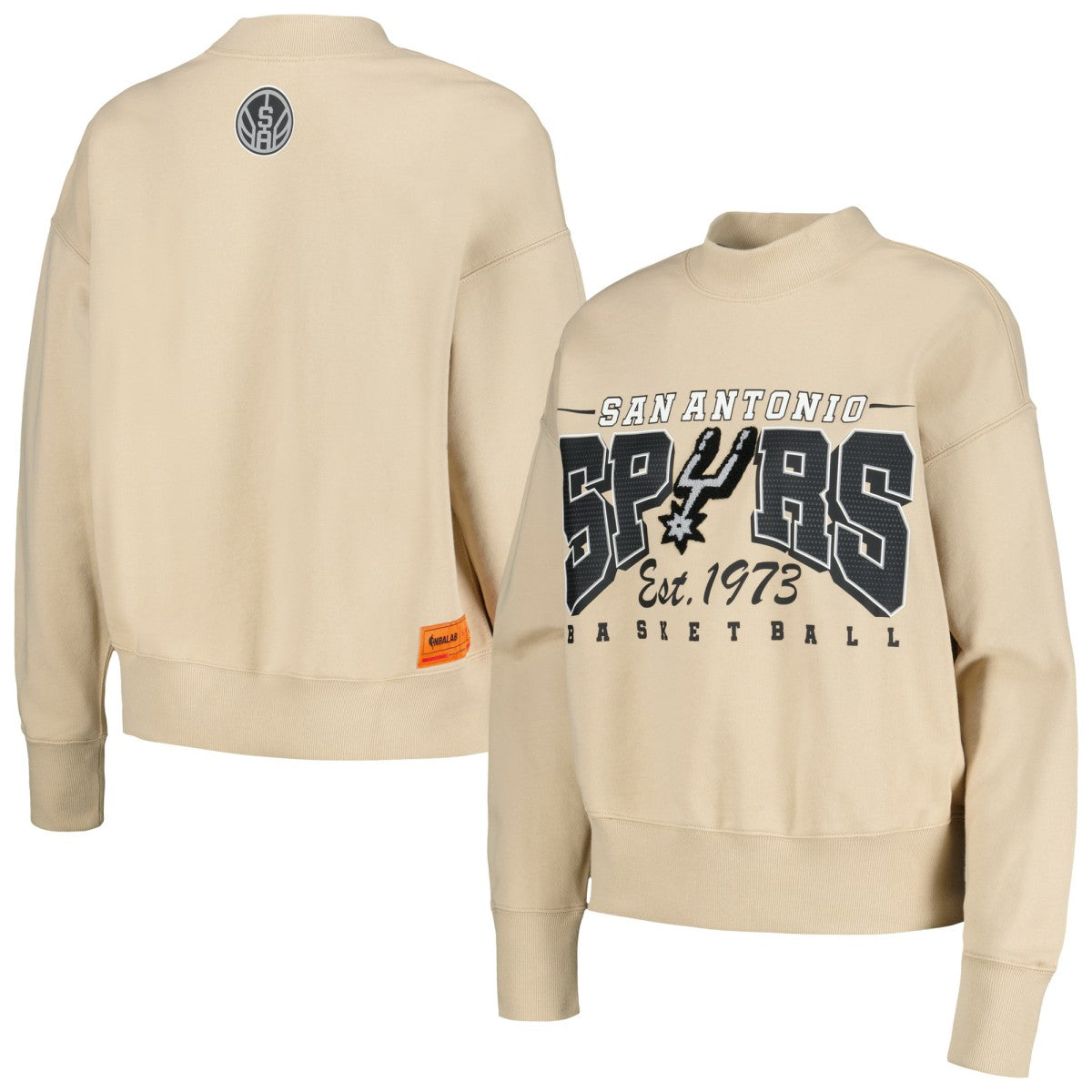 San Antonio Spurs Qore Women's Oversized Cozy Mock Neck Pullover Sweatshirt Online