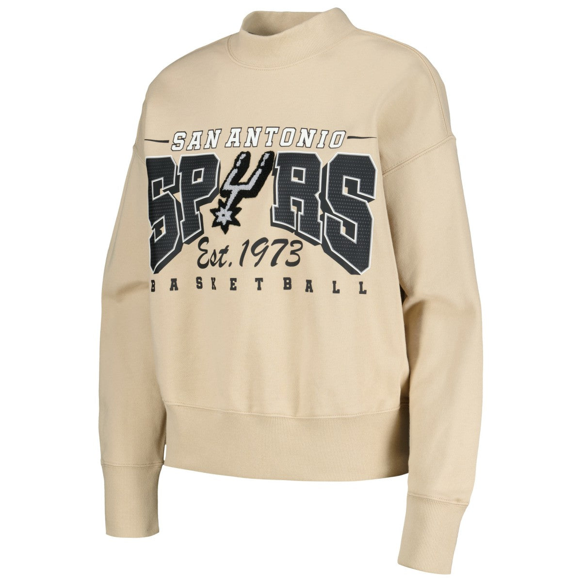 San Antonio Spurs Qore Women's Oversized Cozy Mock Neck Pullover Sweatshirt Online