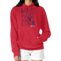 Boston Red Sox G-III 4Her by Carl Banks Women's Love Graphic Fleece Hoodie | MLB New