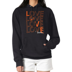 Baltimore Orioles G-III 4Her by Carl Banks Women's Love Graphic Fleece Hoodie | MLB Outlet