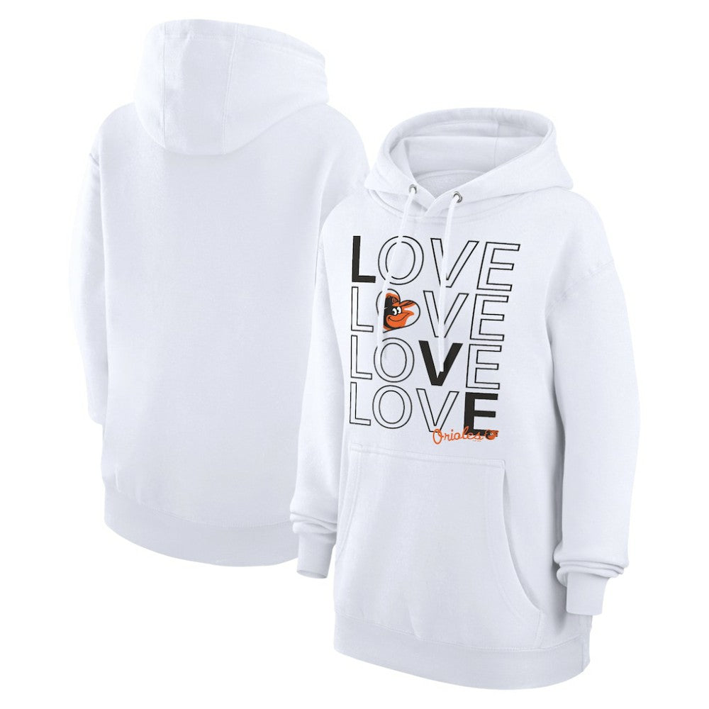Baltimore Orioles G-III 4Her by Carl Banks Women's Love Graphic Fleece Hoodie | MLB Online