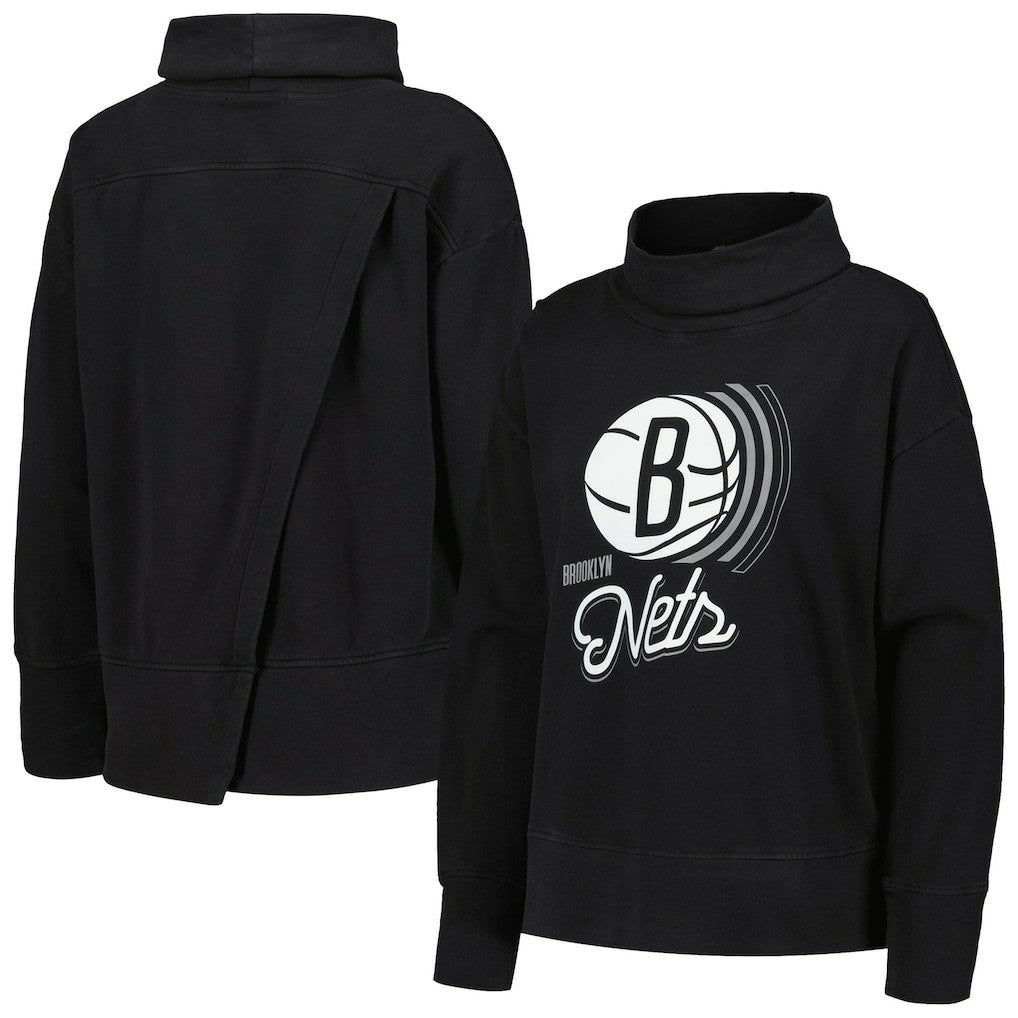 Brooklyn Nets Levelwear Women's Sunset Pullover Sweatshirt Discount