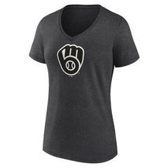 Milwaukee Brewers Women's Personalized Monochrome Name & Number V-Neck T-Shirt | MLB Sale