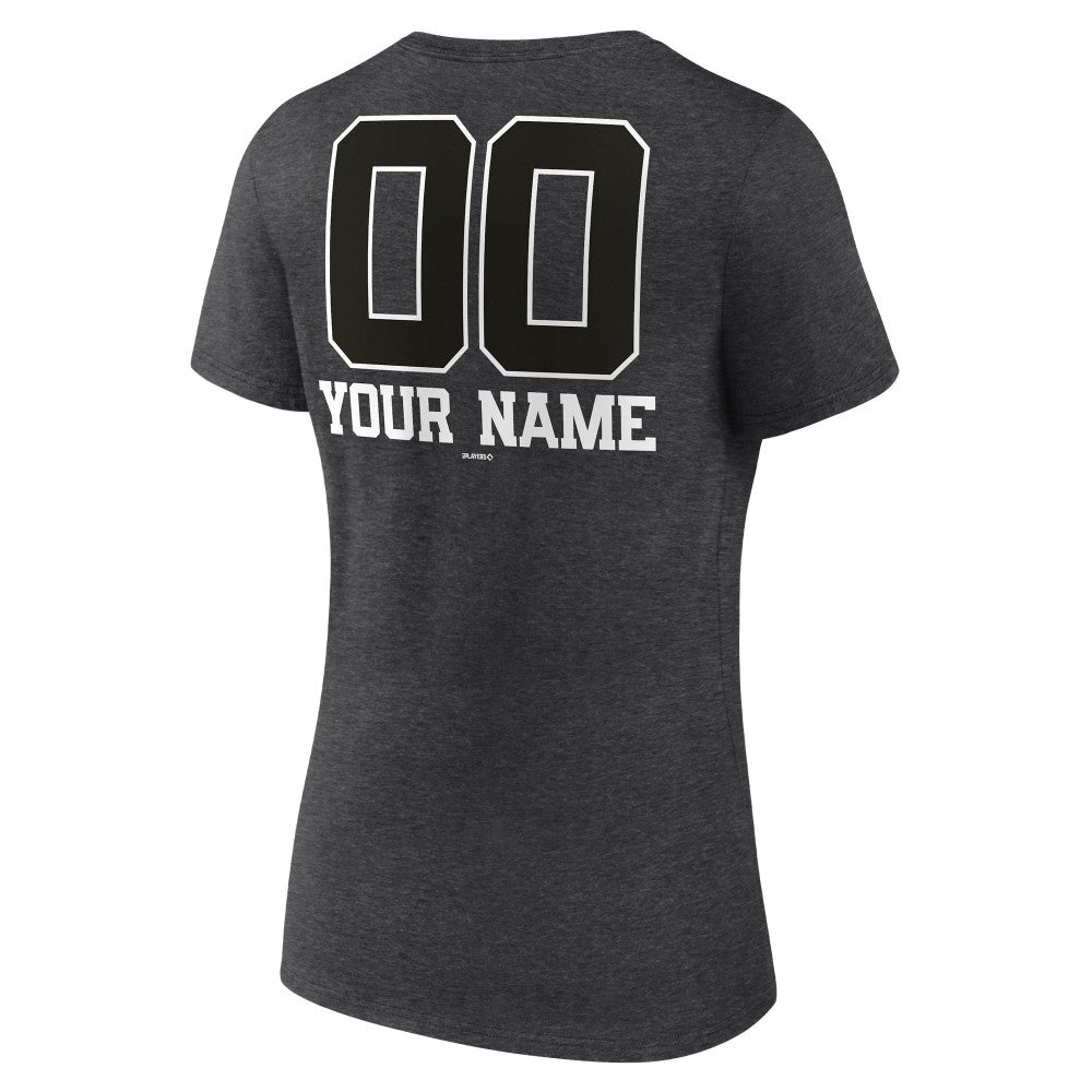 Minnesota Twins Women's Personalized Monochrome Name & Number V-Neck T-Shirt | MLB Discount
