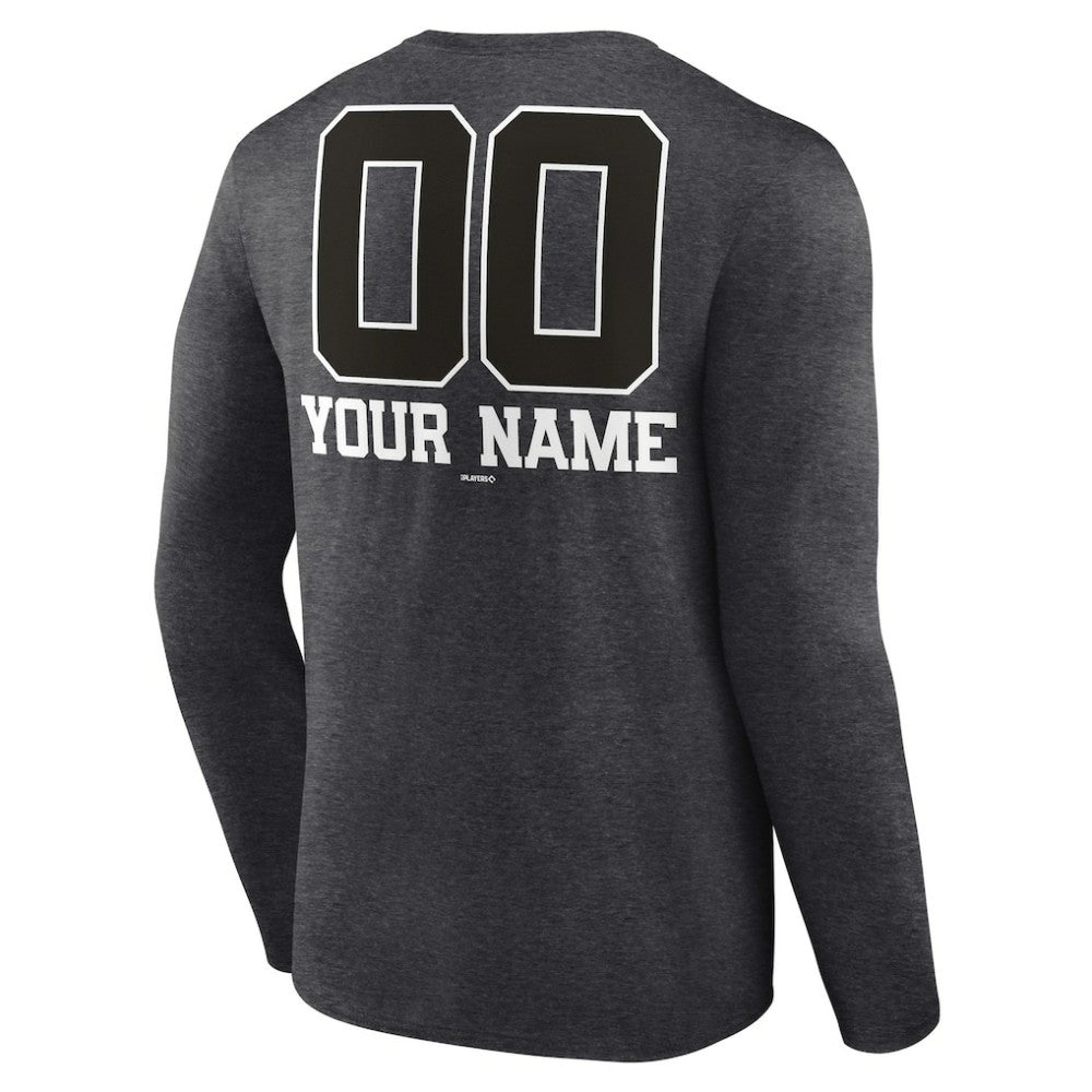 Athletics Personalized Monochrome Name & Number Long Sleeve T-Shirt | MLB Outlet