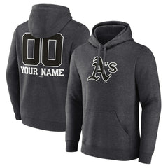 Athletics Personalized Monochrome Name & Number Pullover Hoodie | MLB New