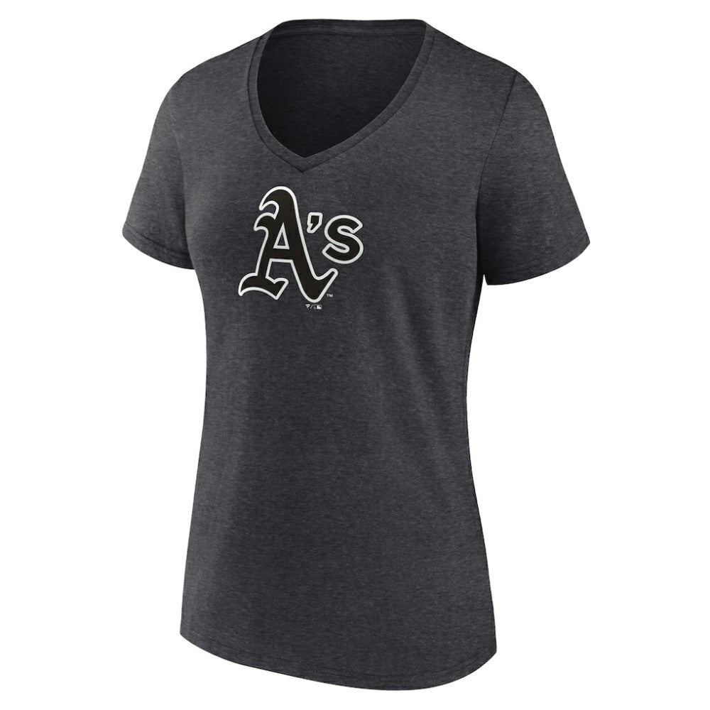 Athletics Women's Personalized Monochrome Name & Number V-Neck T-Shirt | MLB On Sale