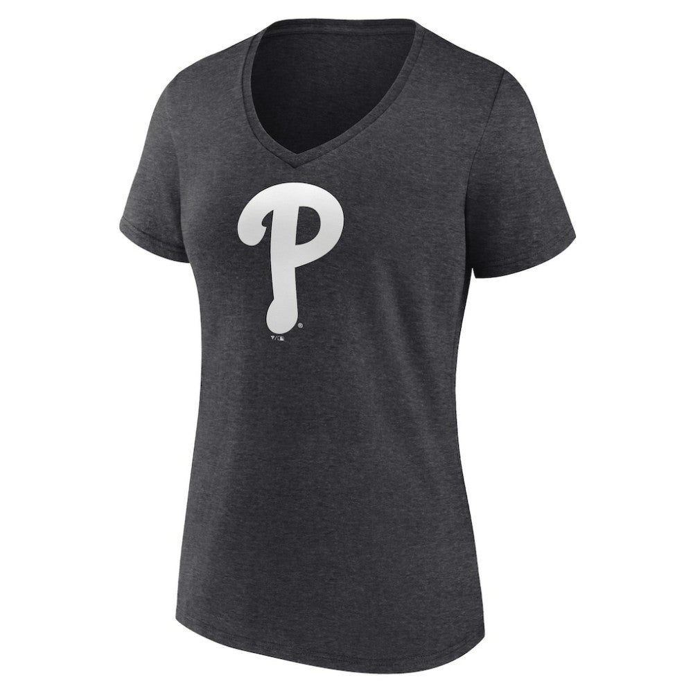Philadelphia Phillies Women's Personalized Monochrome Name & Number V-Neck T-Shirt | MLB US