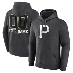 Pittsburgh Pirates Personalized Monochrome Name & Number Pullover Hoodie | MLB Near me