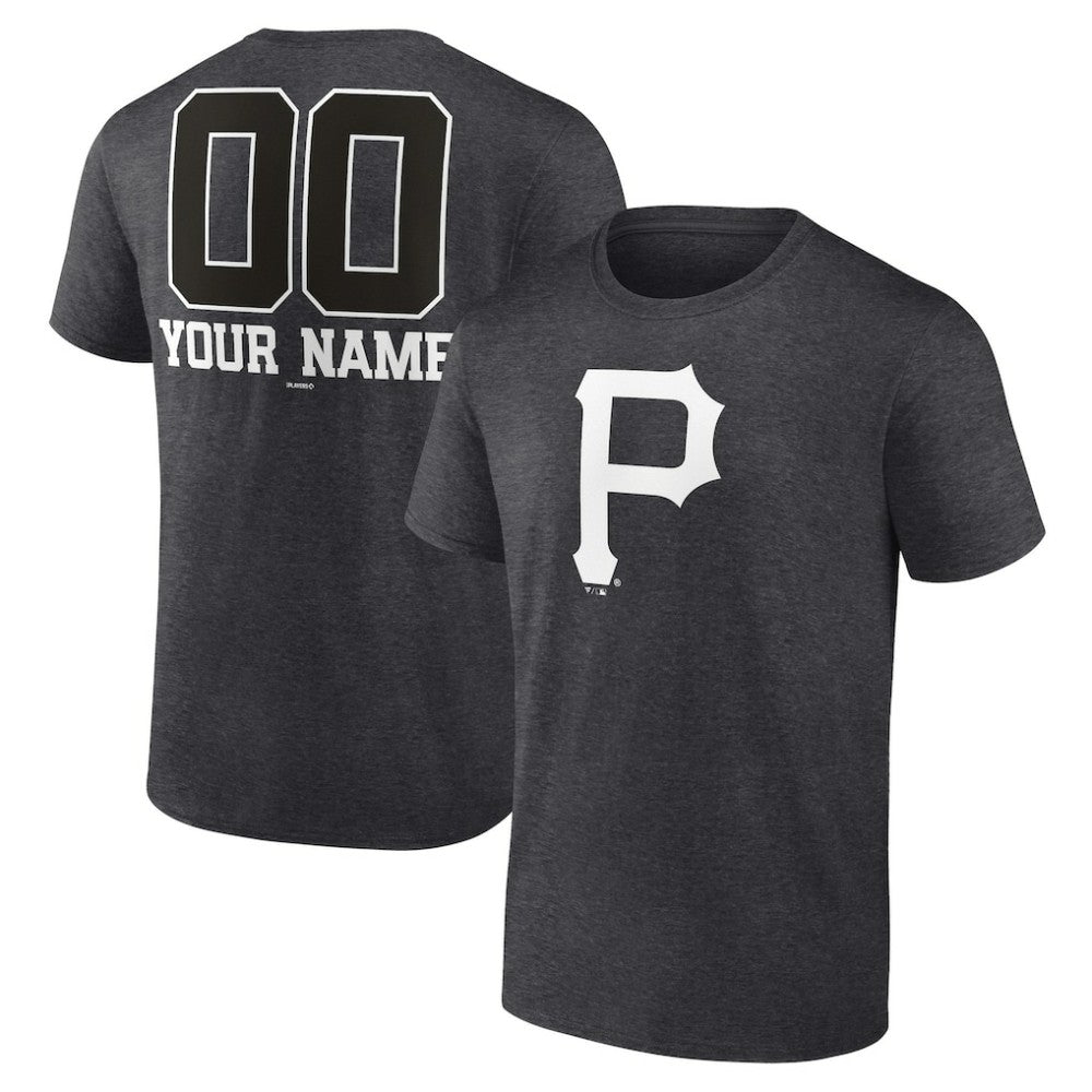 Pittsburgh Pirates Personalized Monochrome Name & Number T-Shirt | MLB New