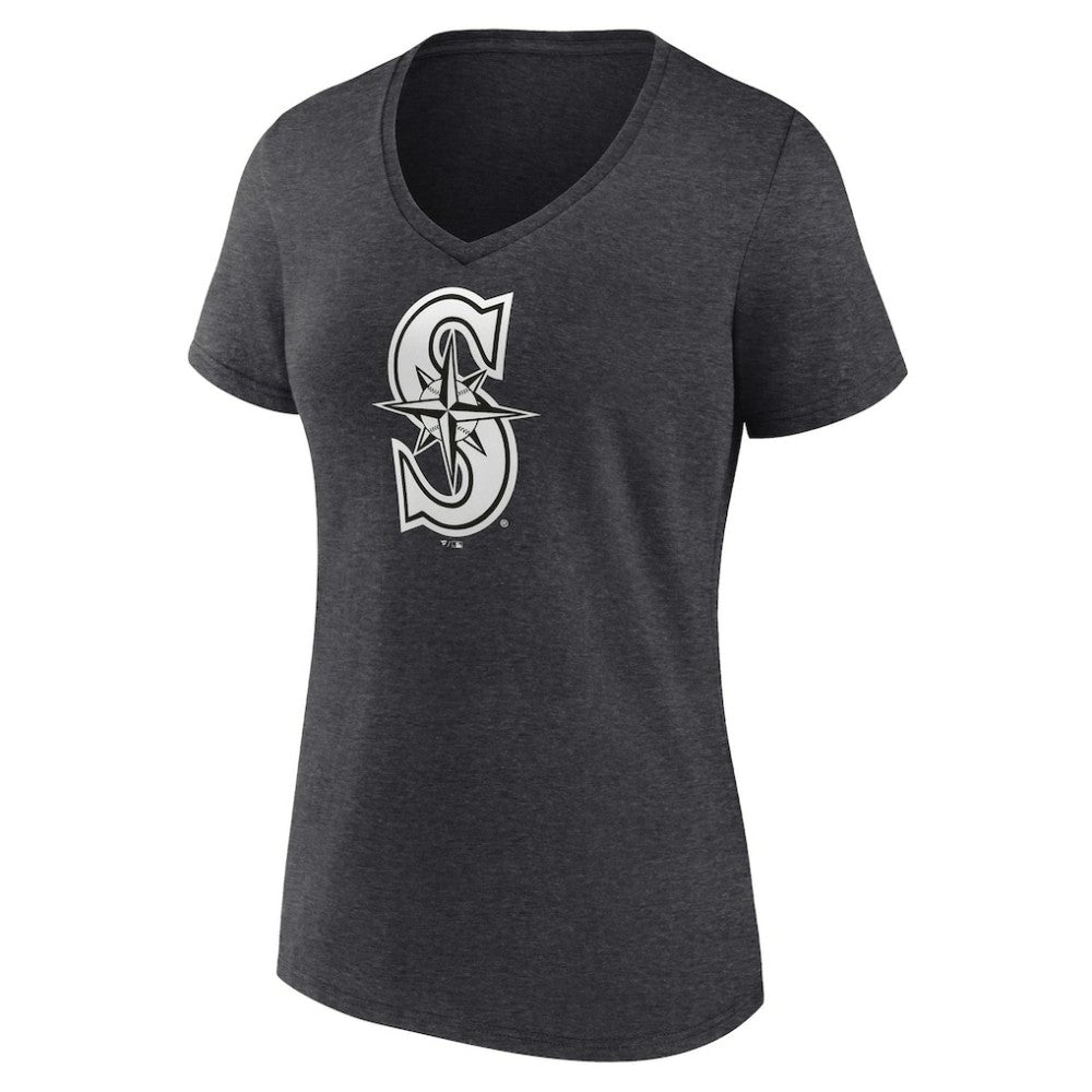 Seattle Mariners Women's Personalized Monochrome Name & Number V-Neck T-Shirt | MLB Outlet
