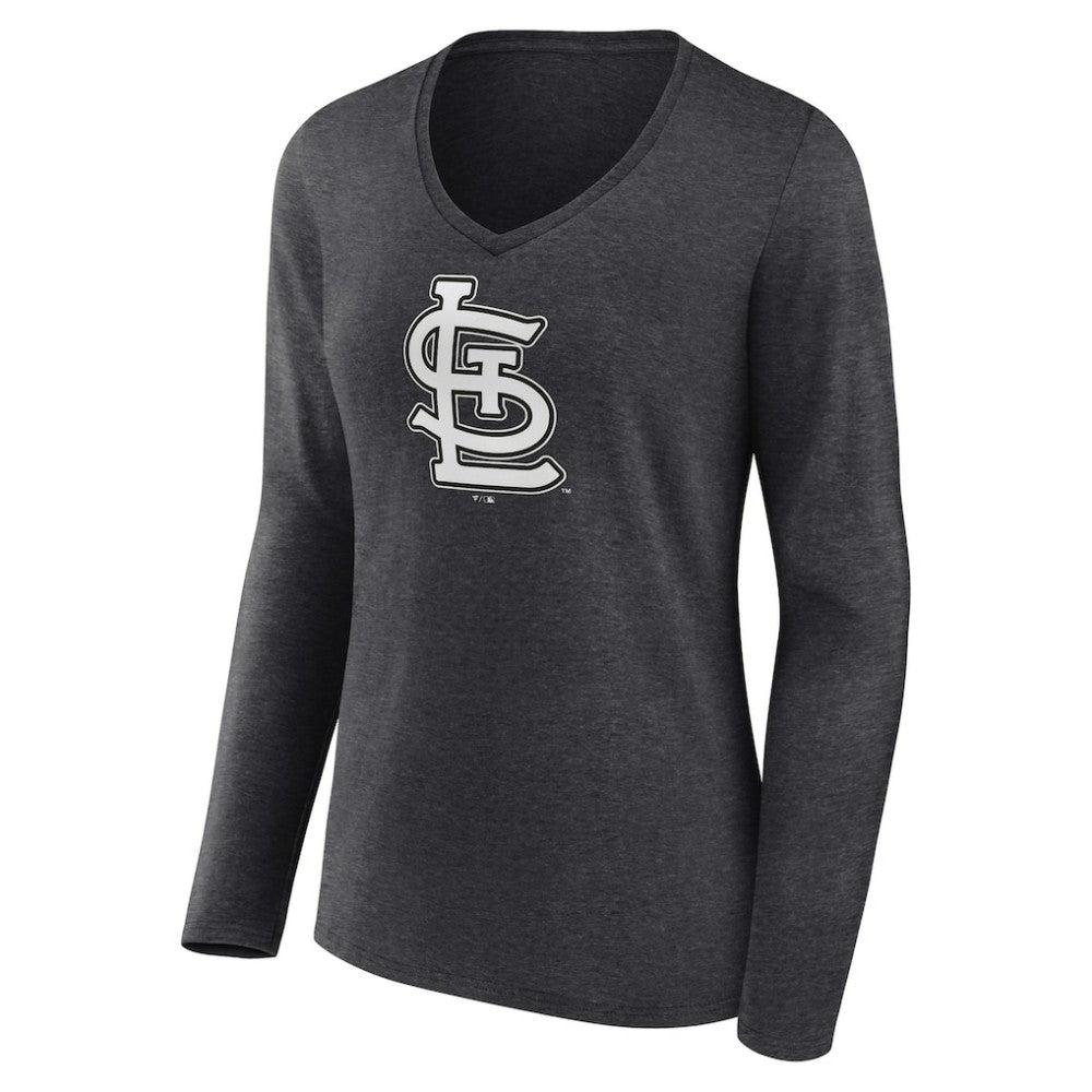 St. Louis Cardinals Women's Personalized Monochrome Name & Number Long Sleeve V-Neck T-Shirt | MLB Outlet