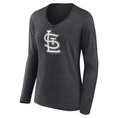 St. Louis Cardinals Women's Personalized Monochrome Name & Number Long Sleeve V-Neck T-Shirt | MLB Outlet