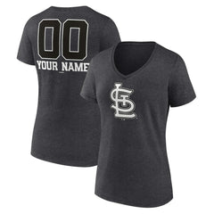 St. Louis Cardinals Women's Personalized Monochrome Name & Number V-Neck T-Shirt | MLB Shop