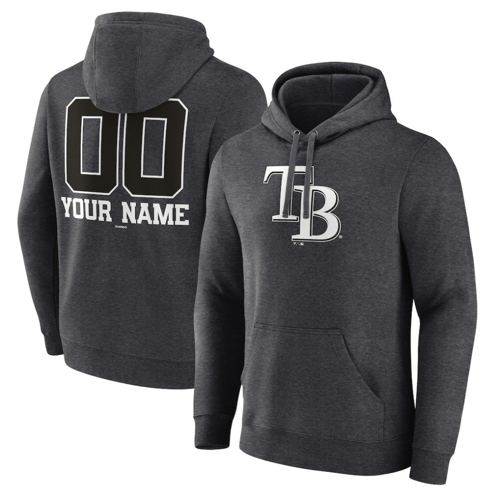Tampa Bay Rays Personalized Monochrome Name & Number Pullover Hoodie | MLB US