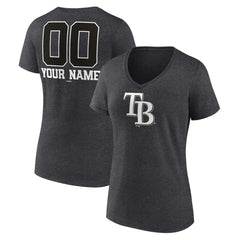 Tampa Bay Rays Women's Personalized Monochrome Name & Number V-Neck T-Shirt | MLB US
