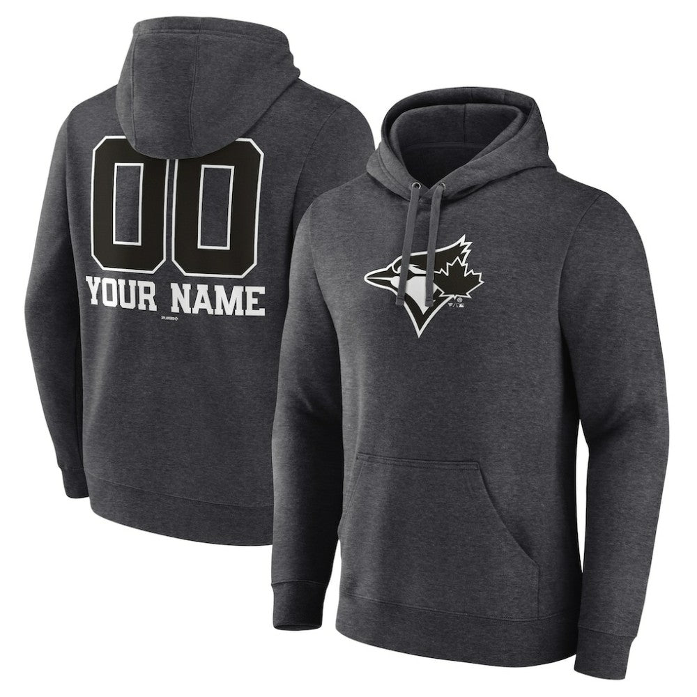 Toronto Blue Jays Personalized Monochrome Name & Number Pullover Hoodie | MLB New