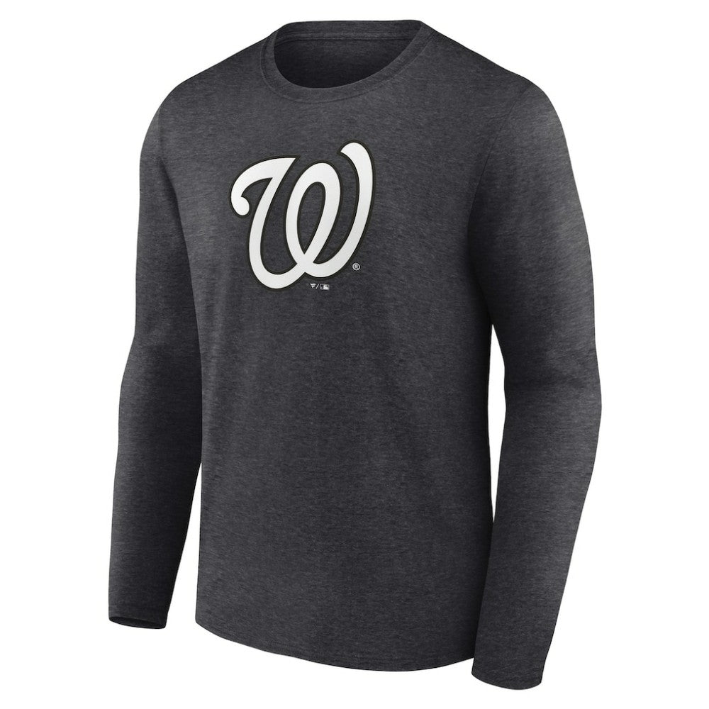 Washington Nationals Personalized Monochrome Name & Number Long Sleeve T-Shirt | MLB Discount