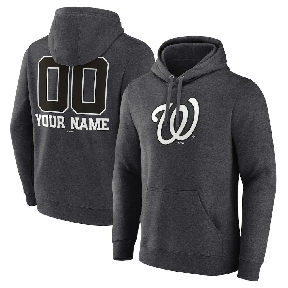 Washington Nationals Personalized Monochrome Name & Number Pullover Hoodie | MLB Outlet