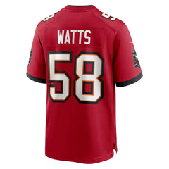 Tampa Bay Buccaneers Nike Markees Watts  Game Jersey