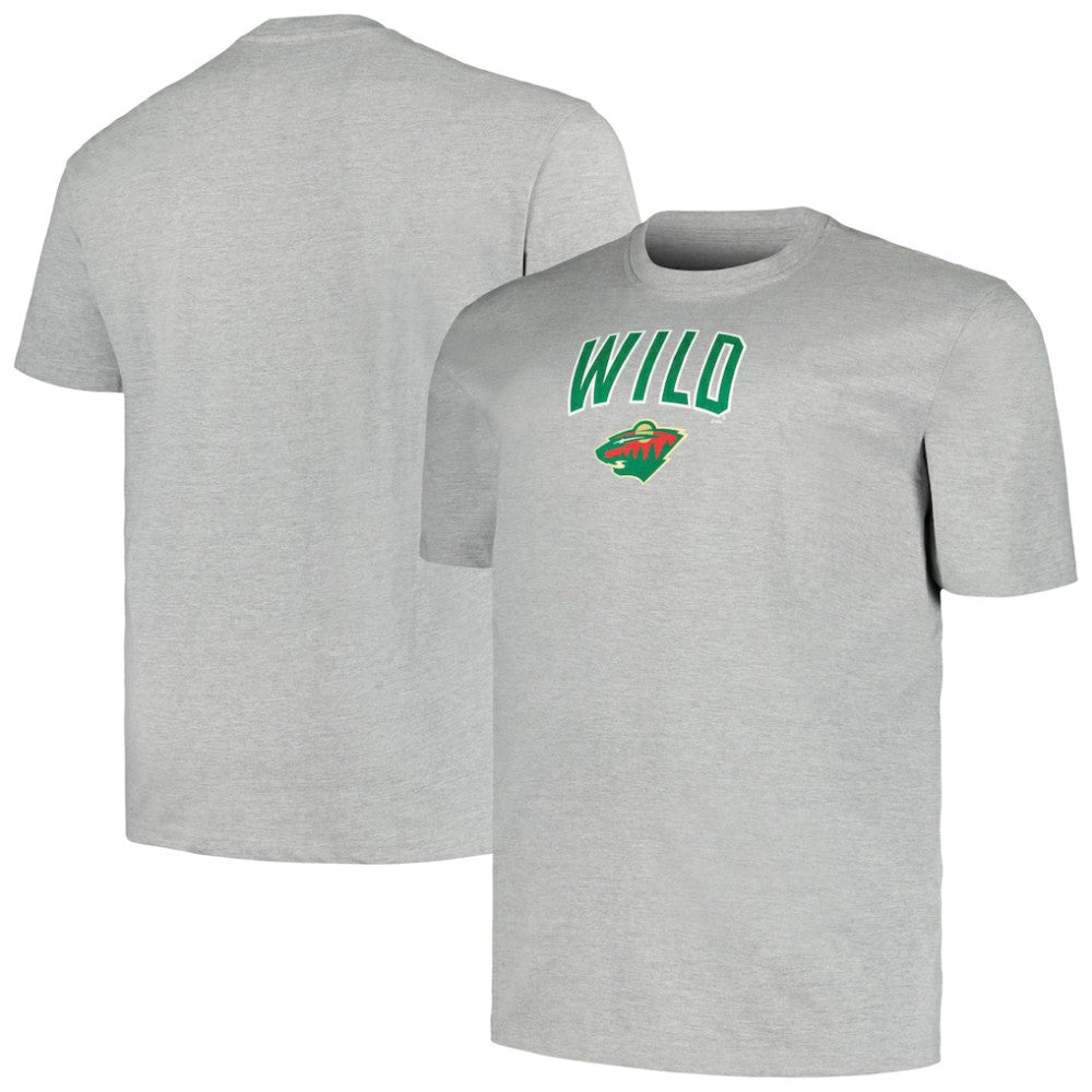 Minnesota Wild Profile Big & Tall Arch Over Logo T-Shirt On Sale