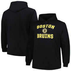 Boston Bruins Profile Big & Tall Arch Over Logo Pullover Hoodie For Sale