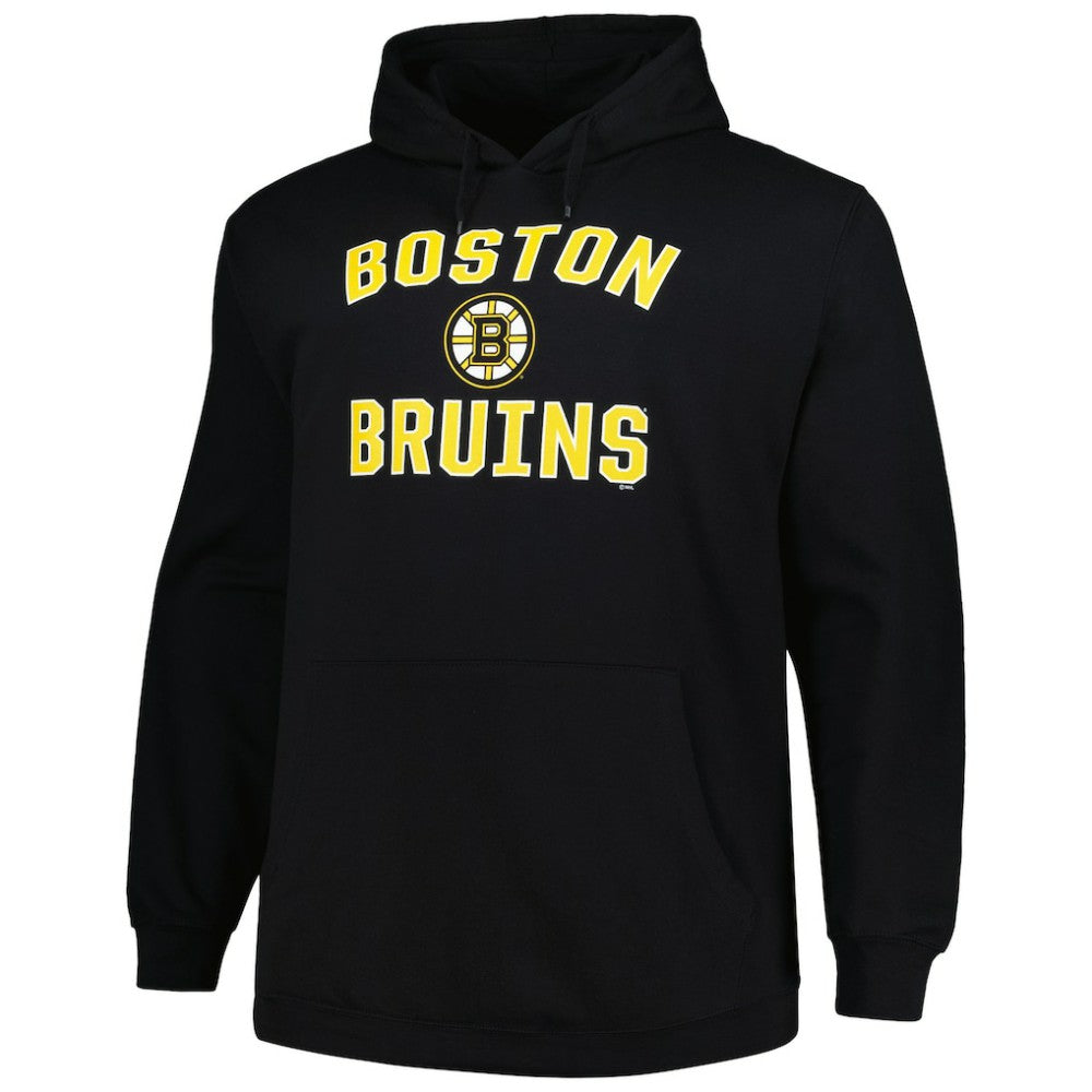 Boston Bruins Profile Big & Tall Arch Over Logo Pullover Hoodie For Sale