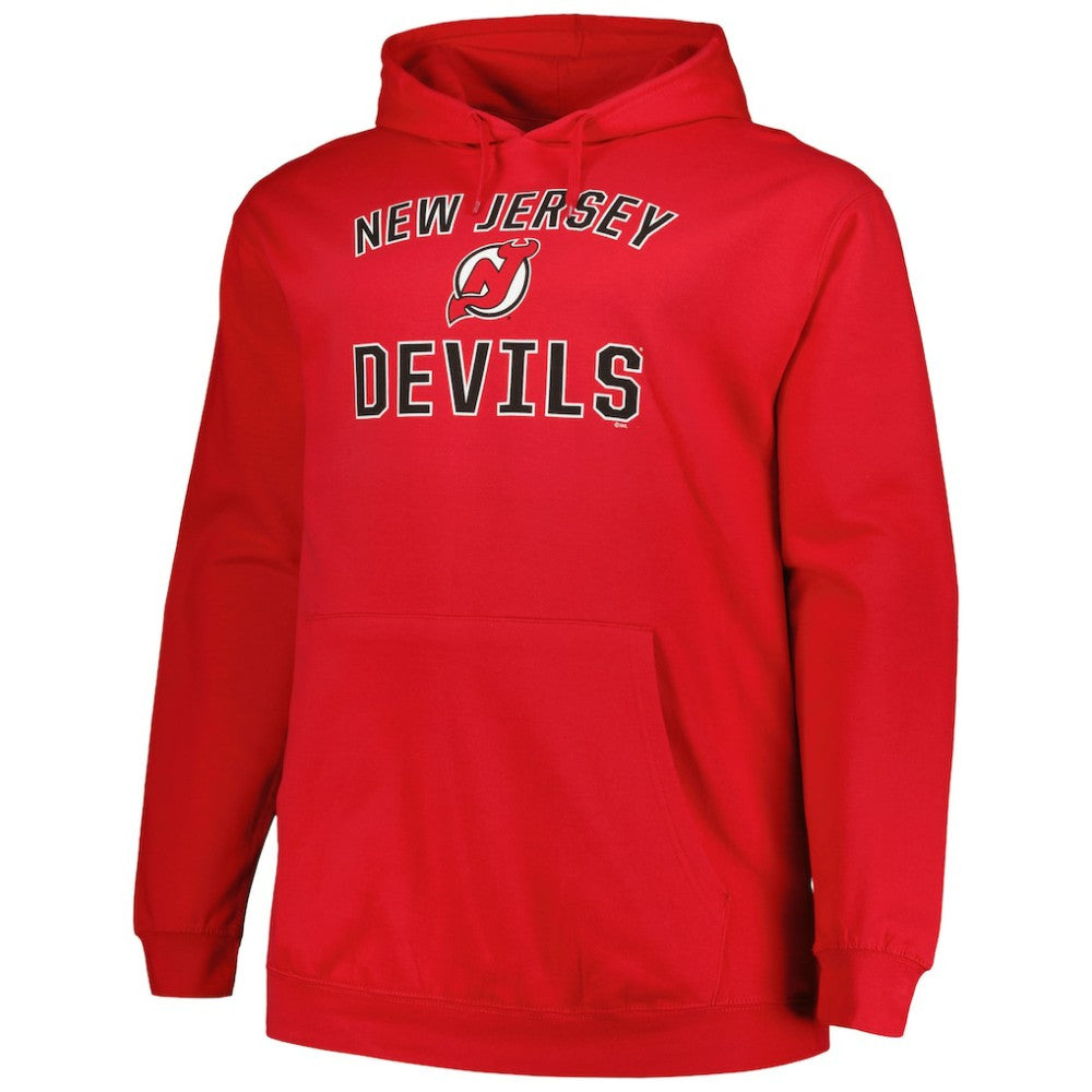 New Jersey Devils Profile Big & Tall Arch Over Logo Pullover Hoodie Sale