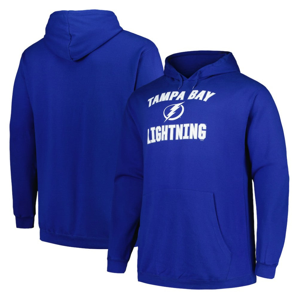 Tampa Bay Lightning Profile Big & Tall Arch Over Logo Pullover Hoodie Outlet