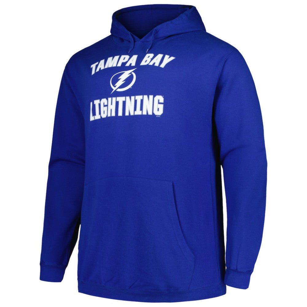 Tampa Bay Lightning Profile Big & Tall Arch Over Logo Pullover Hoodie Outlet