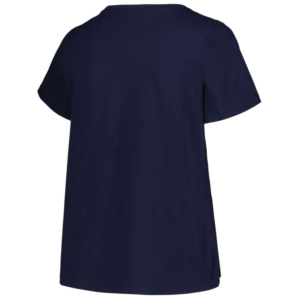 Seattle Kraken Profile Women's Plus Size Arch Over Logo T-Shirt On Sale