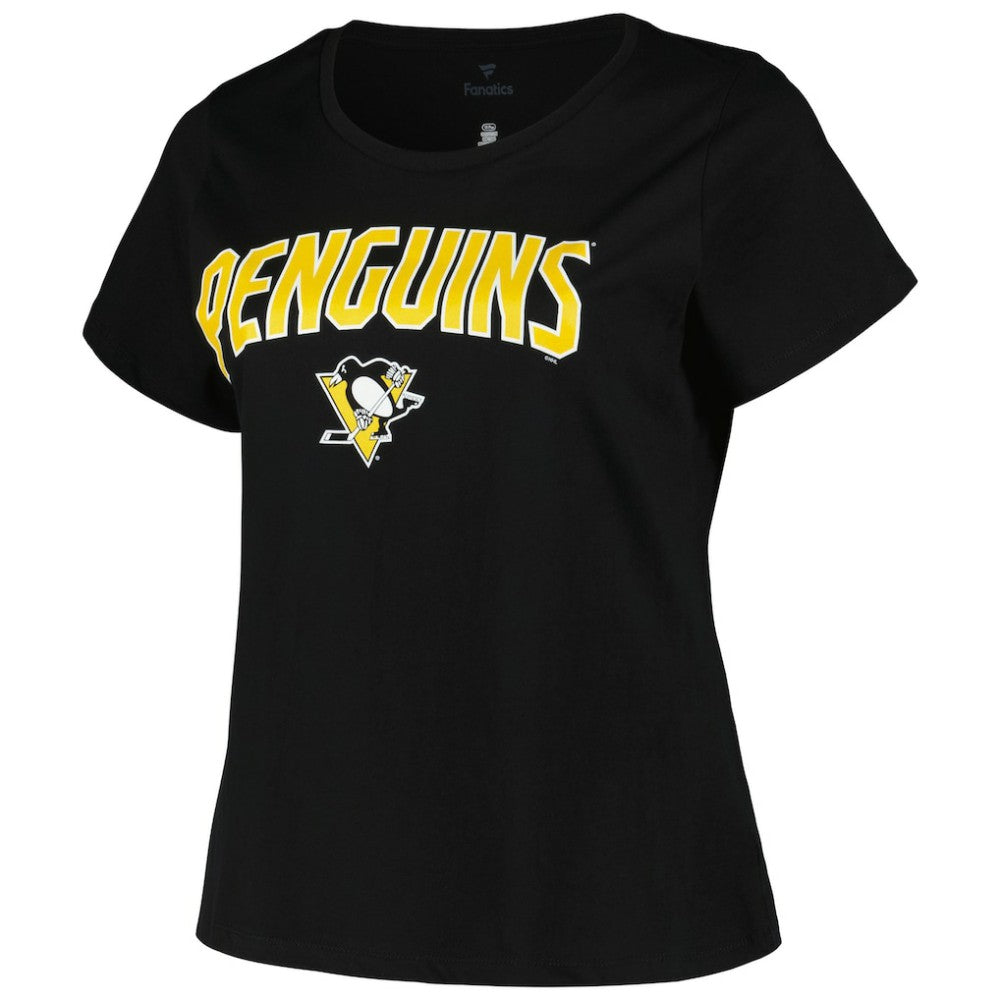 Pittsburgh Penguins Profile Women's Plus Size Arch Over Logo T-Shirt Outlet