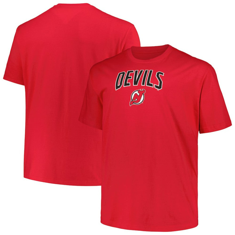 New Jersey Devils Profile Big & Tall Arch Over Logo T-Shirt For Sale