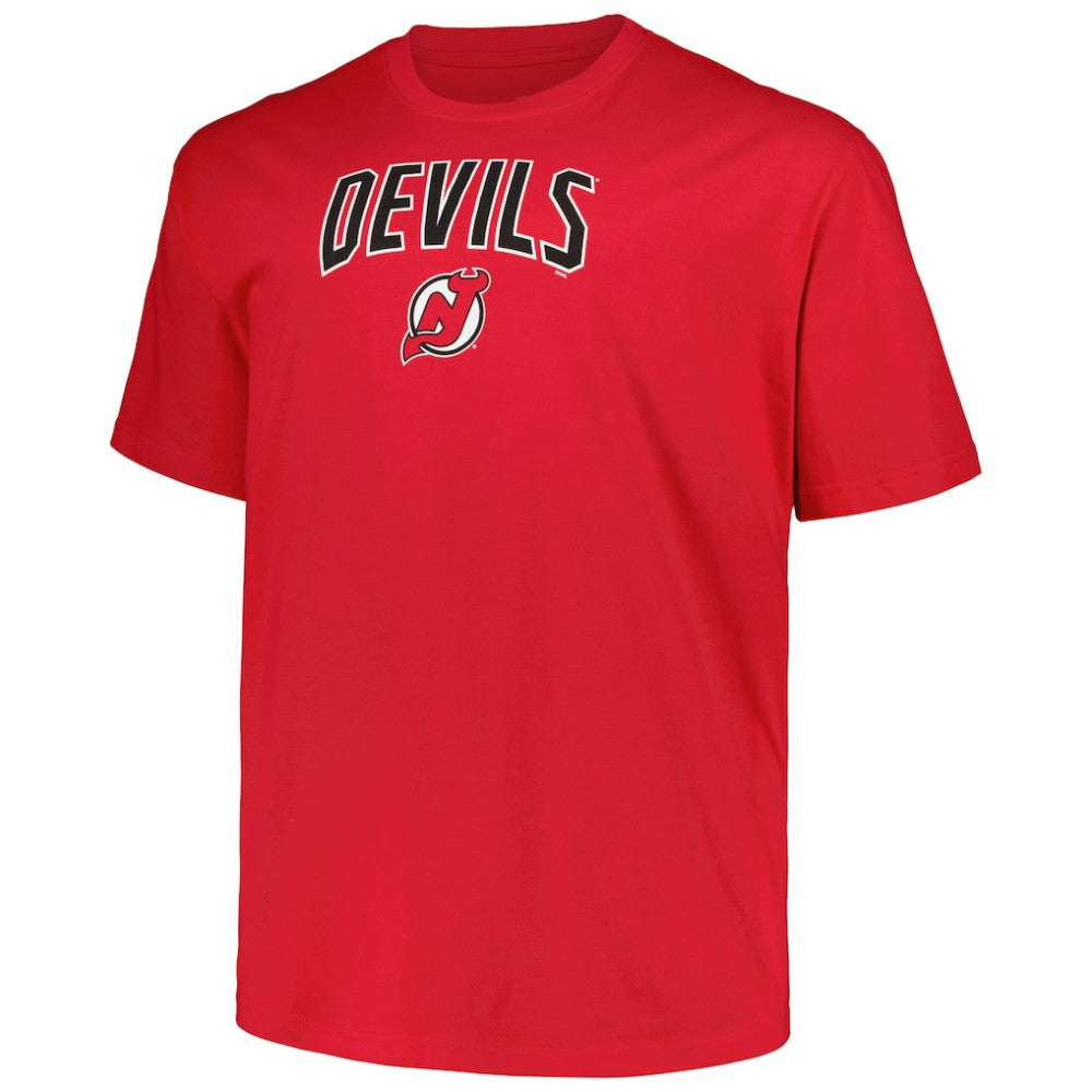 New Jersey Devils Profile Big & Tall Arch Over Logo T-Shirt For Sale