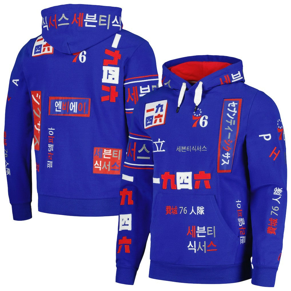 Philadelphia 76ers FISLL Unisex Multi-Language Pullover Hoodie Online