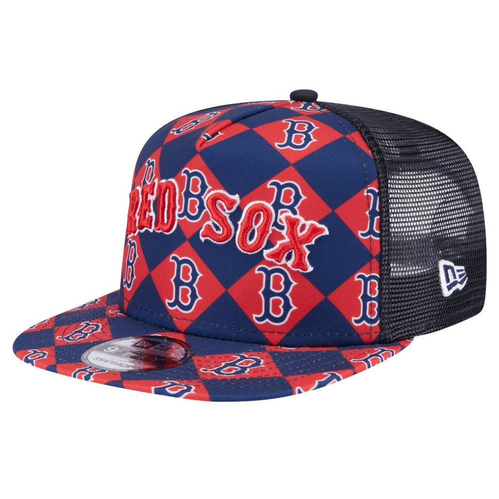 Boston Red Sox New Era Seeing Diamonds A-Frame Trucker 9FIFTY Snapback Hat | MLB New