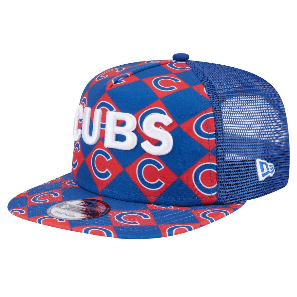 Chicago Cubs New Era Seeing Diamonds A-Frame Trucker 9FIFTY Snapback Hat | MLB On Sale