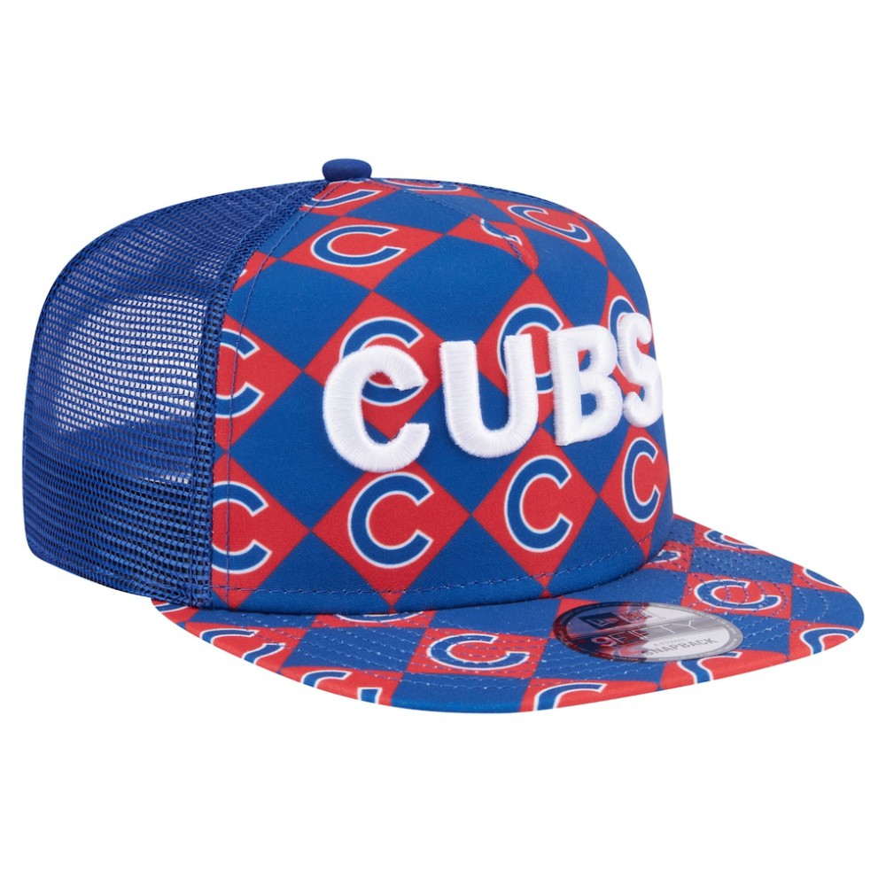 Chicago Cubs New Era Seeing Diamonds A-Frame Trucker 9FIFTY Snapback Hat | MLB On Sale