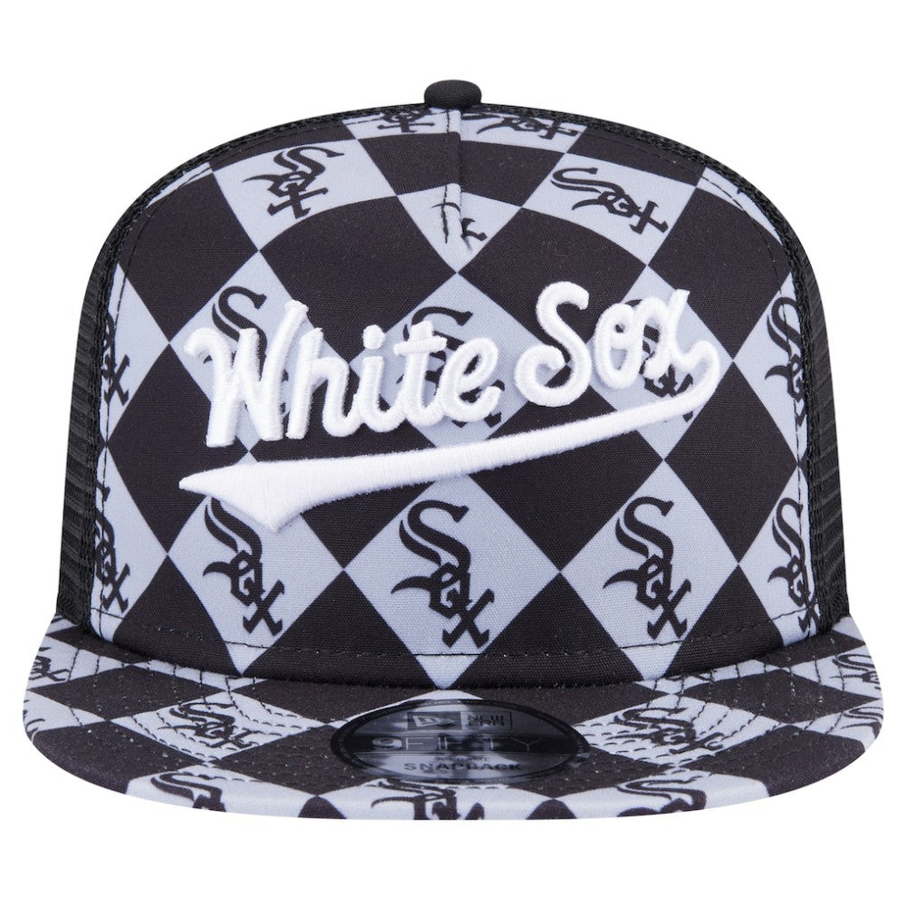 Chicago White Sox New Era Seeing Diamonds A-Frame Trucker 9FIFTY Snapback Hat | MLB Sale